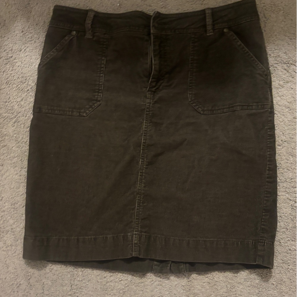 Corduroy brown pencil skirt